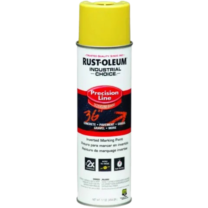 Precision Line Inverted Marking Spray Paint - High Visibility Yellow