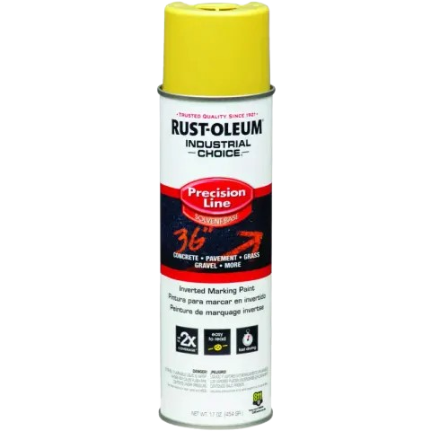 Precision Line Inverted Marking Spray Paint - High Visibility Yellow